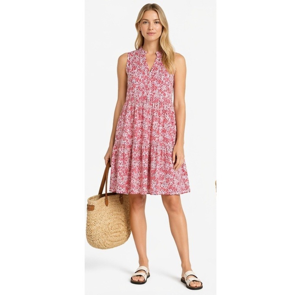 J.Crew Liberty Fabric Floral Tiered Sleeveless Dress Cottagecore Boho Garden S
